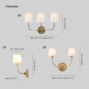 Wall Lamp Black Bronze Fabric — view 2