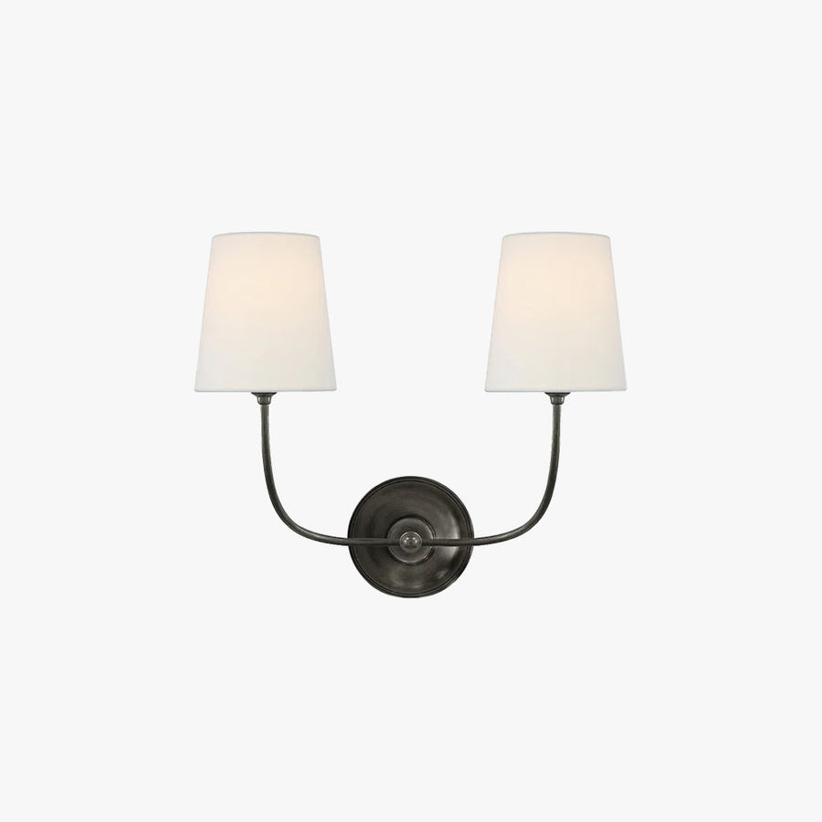 Wall Lamp Black Bronze Fabric by Tallis Home