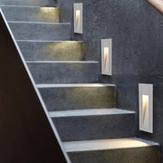 Modern Metal Square Outdoor Deck / Step Light, Black — view 3