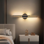 Modern Nordic Disc / Linear Metal LED Wall Lamp, Black / White — view 6