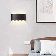 Modern Rectangular Metal Outdoor Wall Lamp, Black / White, Water-wave — view 21