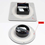 Minimalist Round / Square Outdoor Wall Lamp LED, Black / White — view 9