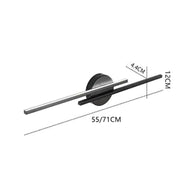 Modern Nordic Disc / Linear Metal LED Wall Lamp, Black / White — view 11