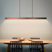 Modern Linear Metal LED Pendant Light Black / Brown — view 10
