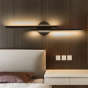 Modern Nordic Disc / Linear Metal LED Wall Lamp, Black / White — view 7
