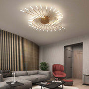 Flush-Mount Ceiling Light Fireworks, Black / Gold — view 9