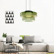 Glass Pendant Light Multi-tiered Structure — view 2