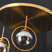 Modern Spiral Ball Glass Staircase Chandelier — view 20
