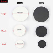 Minimalist Round / Square Outdoor Wall Lamp LED, Black / White — view 17