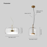 Modern Glass Pendant Light Clear / Smoky / Amber — view 4
