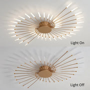 Flush-Mount Ceiling Light Fireworks, Black / Gold — view 7