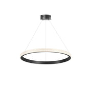 Modern Ring Metal / Acrylic LED Pendant Light, Black / Gold — view 4
