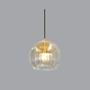 Glass Globe Pendant Light Clear & Amber — view 6