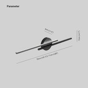 Modern Nordic Disc / Linear Metal LED Wall Lamp, Black / White — view 4